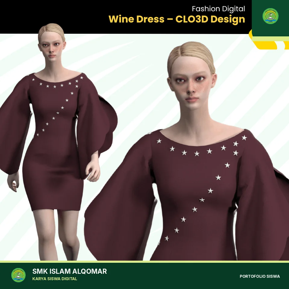 Digital Fashion CLO3D karya siswa